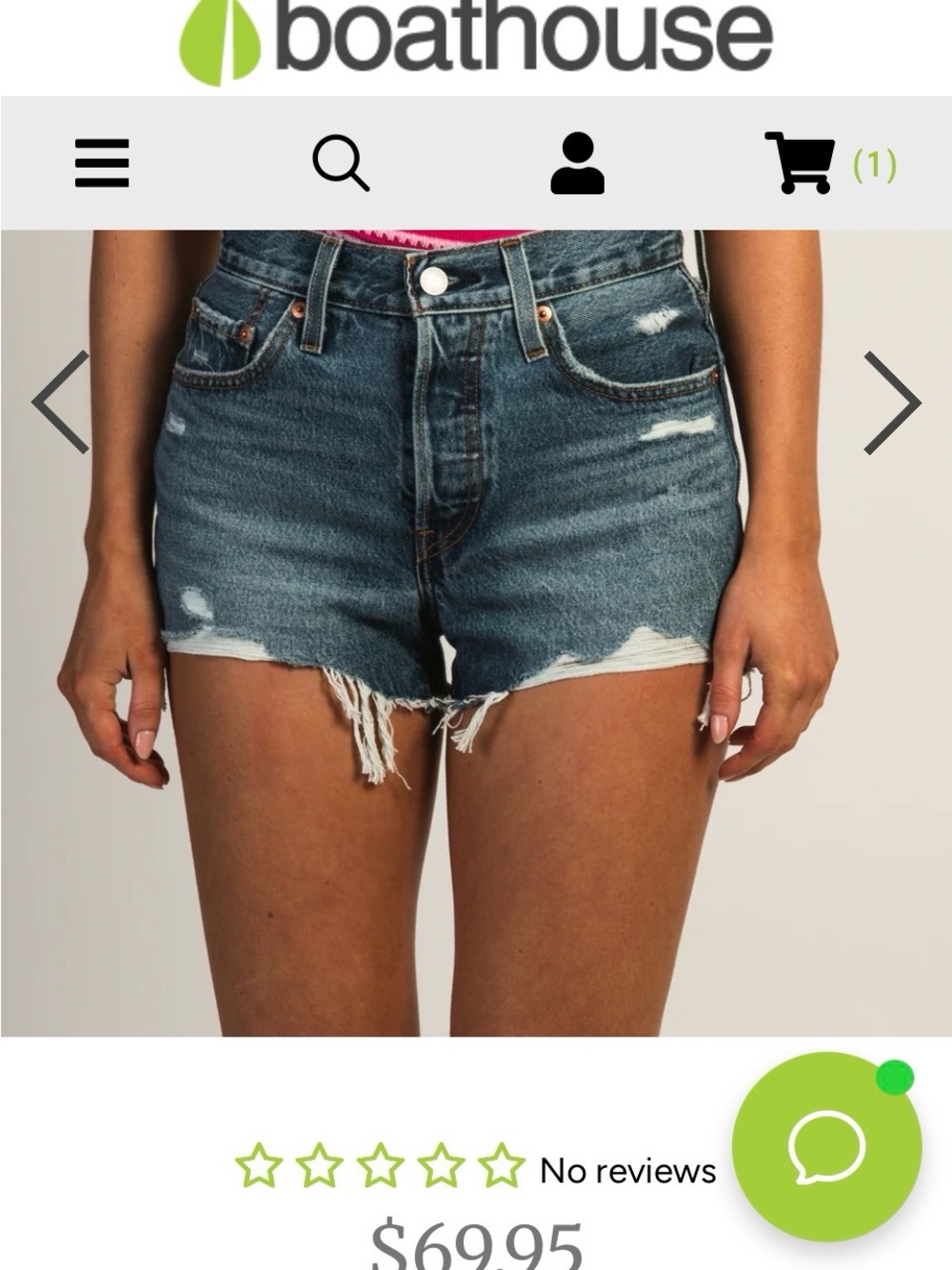 Levi's Women's Distressed Dark Blue Denim Cutoff Shorts